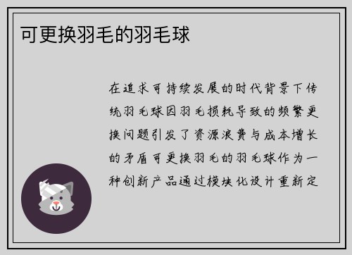 可更换羽毛的羽毛球
